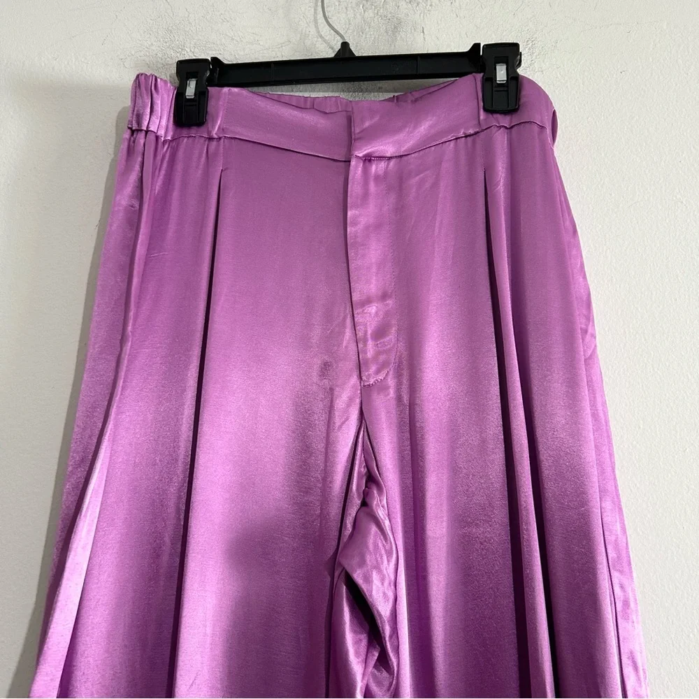 Free People Good Days Satin Trousers Purple Medium Festival Party Going Out